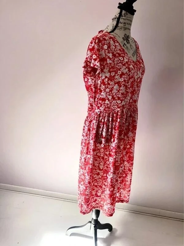 🌺 Red floral dress – In Extenso – Size 40 – Very good condition – photo 4